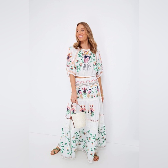 FARM Rio Summer Garden Maxi Skirt **altered piece** - Picture 1 of 16